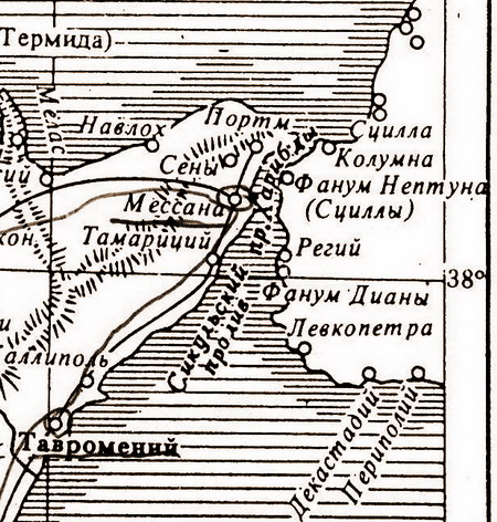 Мессинский пролив карта